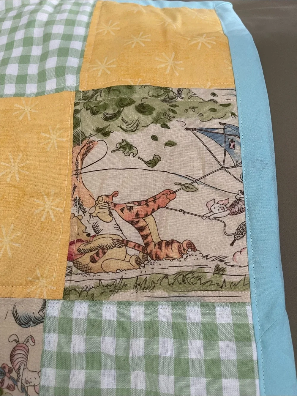 Winnie the Pooh   & Green Patchwork Bedding